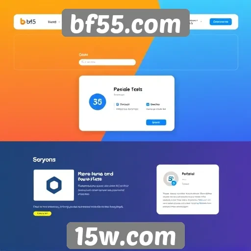 Análise da interface do usuário do site bf55.com